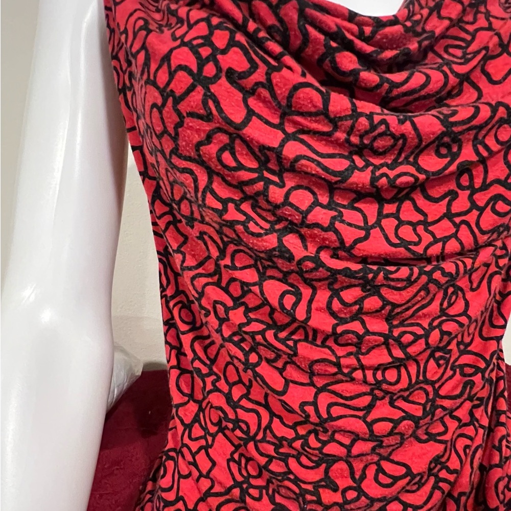 GNW Red and Black Floral Tank Top